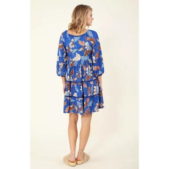 NWT Hale Bob Taisha Jersey Bohemian V-Neck Mini Dress Sz L - Picture 8 of 8